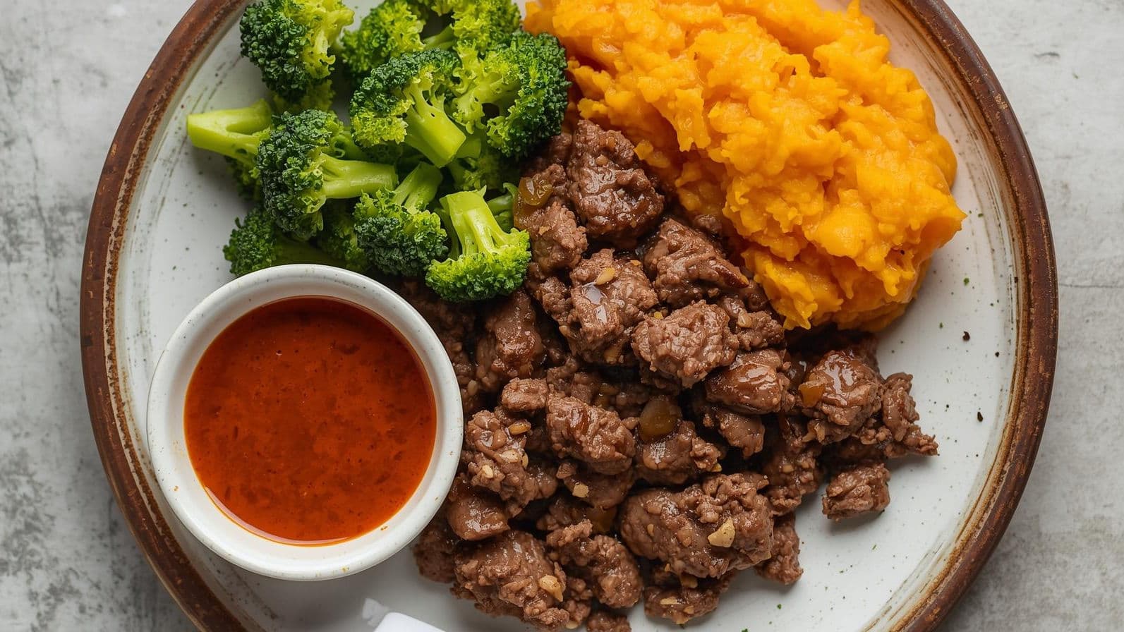 Beef and Sweet P. Mashed