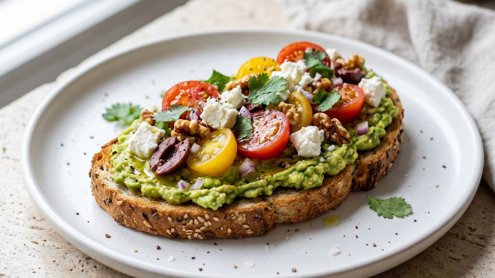 Feta & Olives Toast