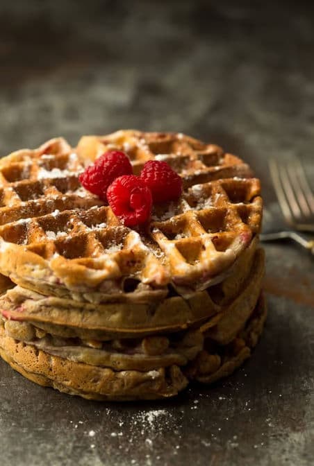 Raspberry Lemon Waffles