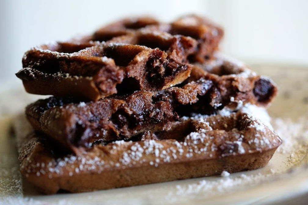 Dark Chocolate Protein Waffles