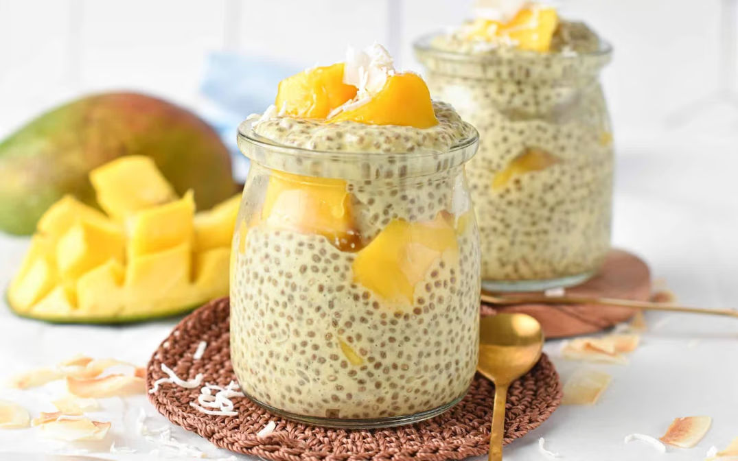 Mango Turmeric Protein Chia Pudding