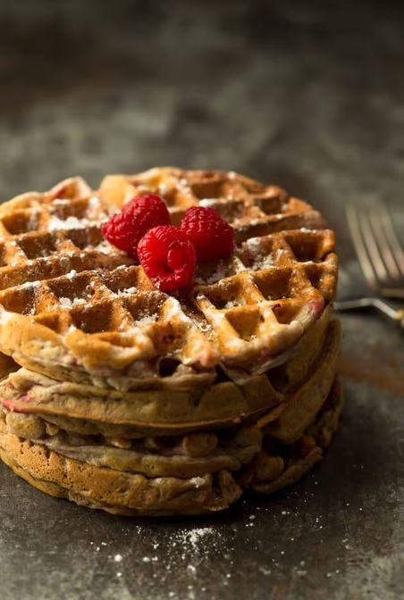 Raspberry Lemon Waffles